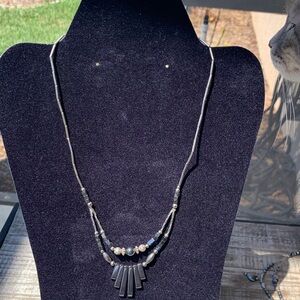 Elegant Black and Silver Necklace